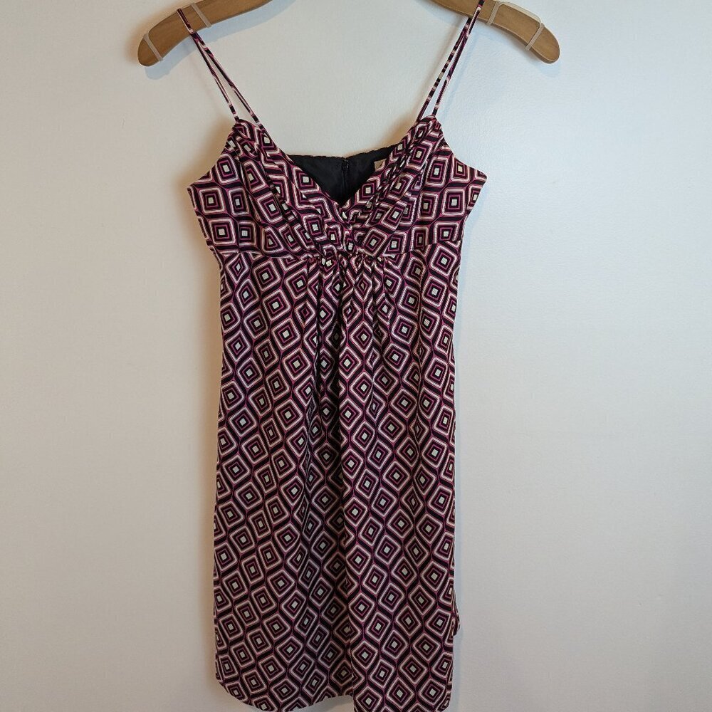 Shoshanna 100% Silk Geo Pattern Dress, Sz 8